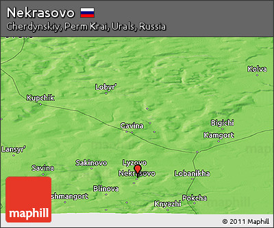 Political Panoramic Map of Nekrasovo
