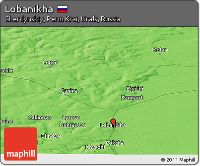 Political Panoramic Map of Lobanikha