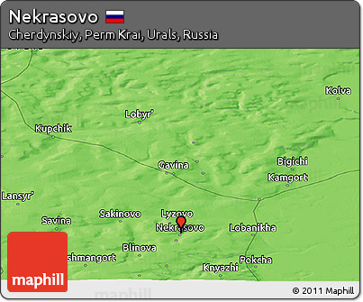 Political Panoramic Map of Nekrasovo