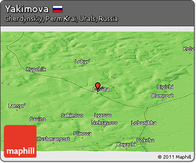 Political Panoramic Map of Yakimova