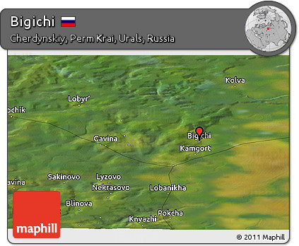 Satellite Panoramic Map of Bigichi