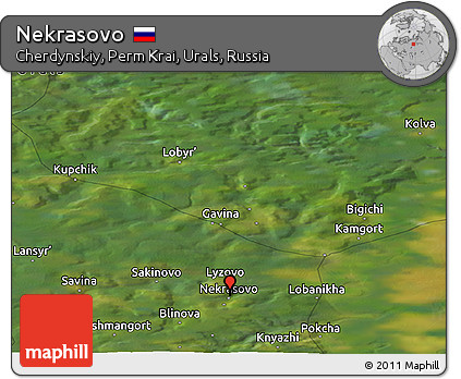 Satellite Panoramic Map of Nekrasovo