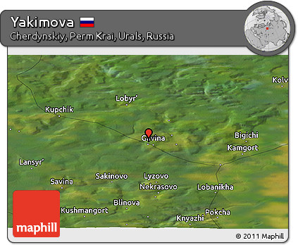 Satellite Panoramic Map of Yakimova
