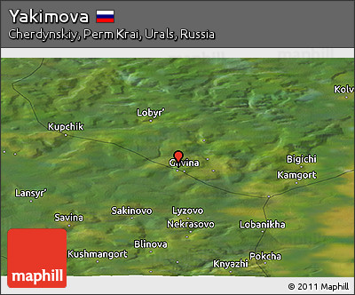 Satellite Panoramic Map of Yakimova