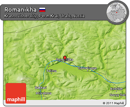 Physical 3D Map of Romanikha
