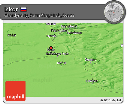 Political Panoramic Map of Iskor