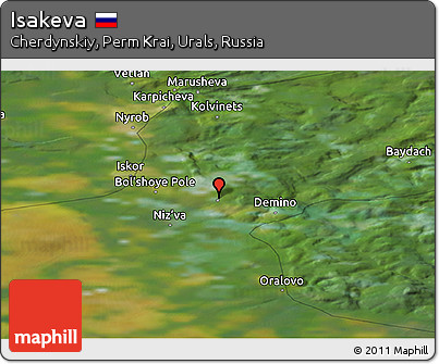 Satellite Panoramic Map of Isakeva