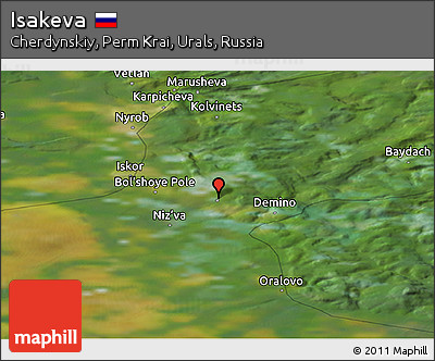 Satellite Panoramic Map of Isakeva