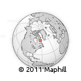 Outline Map of the Area around 60° 37' 44" N, 63° 40' 30" W, rectangular outline