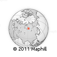 Outline Map of the Area around 60° 37' 44" N, 92° 43' 29" E, rectangular outline