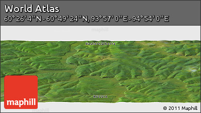 Satellite Panoramic Map of the Area around 60° 37' 44" N, 94° 25' 30" E
