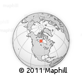 Outline Map of the Area around 60° 37' 44" N, 98° 31' 30" W, rectangular outline