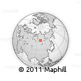 Outline Map of the Area around 60° 58' 34" N, 102° 4' 29" E, rectangular outline