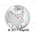 Outline Map of Tunguska Meteorite, rectangular outline