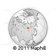 Outline Map of the Area around 60° 58' 34" N, 104° 37' 30" E, rectangular outline