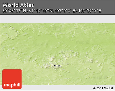 Physical 3D Map of the Area around 60° 58' 34" N, 105° 28' 29" E