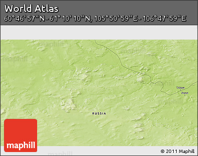 Physical 3D Map of the Area around 60° 58' 34" N, 106° 19' 29" E