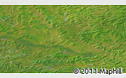 Satellite 3D Map of the area around 60° 58' 34" N, 107° 10' 30" E
