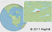 Savanna Style Location Map of the area around 60° 58' 34" N, 113° 49' 29" W