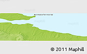 Physical Panoramic Map of the area around 60° 58' 34" N, 116° 22' 30" W