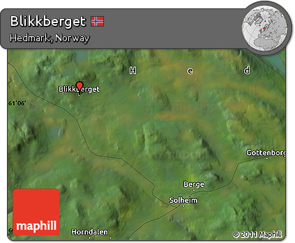 Satellite Map of Blikkberget
