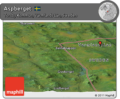 Satellite Panoramic Map of Aspberget