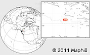 Blank Location Map of the area around 60° 58' 34" N, 123° 10' 30" W