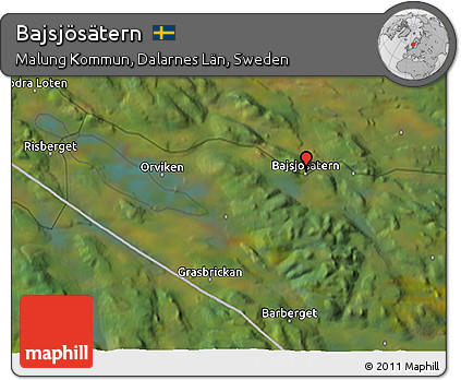 Satellite 3D Map of Bajsjösätern