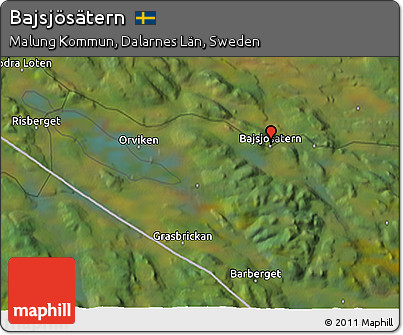 Satellite 3D Map of Bajsjösätern