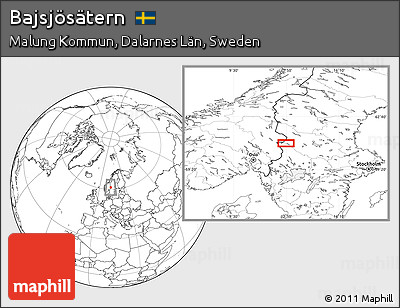 Blank Location Map of Bajsjösätern