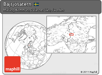 Blank Location Map of Bajsjösätern