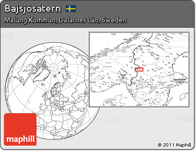 Blank Location Map of Bajsjösätern
