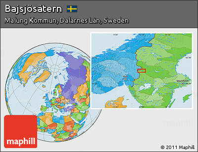 Political Location Map of Bajsjösätern