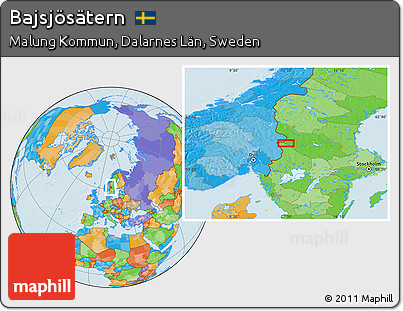 Political Location Map of Bajsjösätern