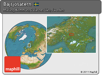 Satellite Location Map of Bajsjösätern