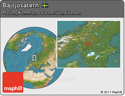 Satellite Location Map of Bajsjösätern