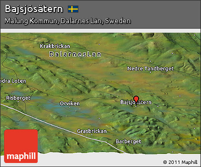 Satellite Panoramic Map of Bajsjösätern