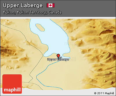 Physical Panoramic Map of Upper Laberge