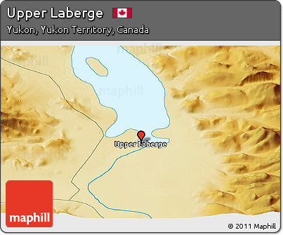 Physical Panoramic Map of Upper Laberge