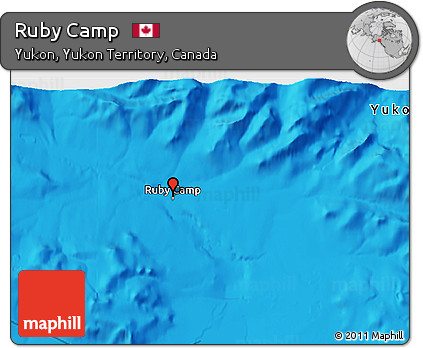 Political 3D Map of Ruby Camp