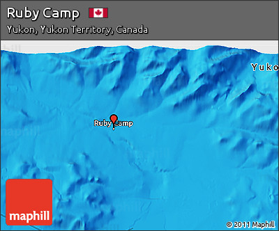 Political 3D Map of Ruby Camp