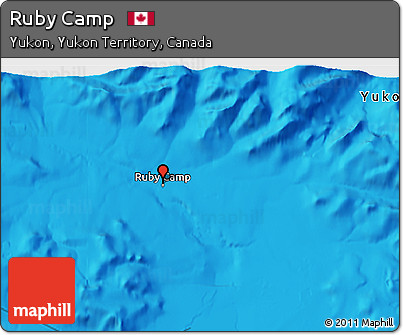 Political 3D Map of Ruby Camp