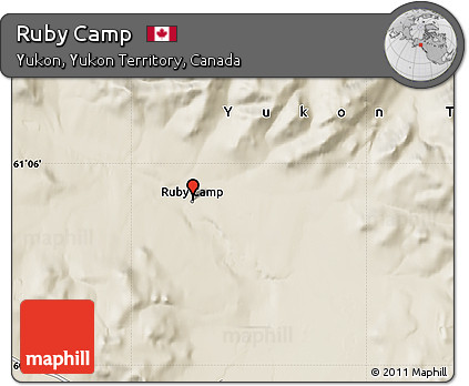 Shaded Relief Map of Ruby Camp