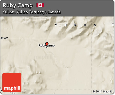 Shaded Relief Map of Ruby Camp