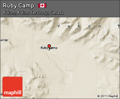 Shaded Relief Map of Ruby Camp