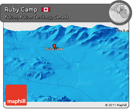 Political Panoramic Map of Ruby Camp