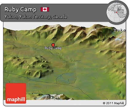 Satellite Panoramic Map of Ruby Camp