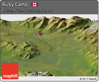 Satellite Panoramic Map of Ruby Camp