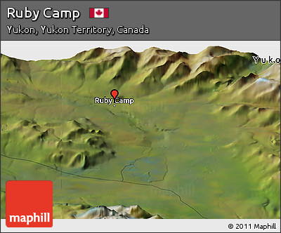 Satellite Panoramic Map of Ruby Camp