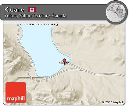 Shaded Relief 3D Map of Kluane